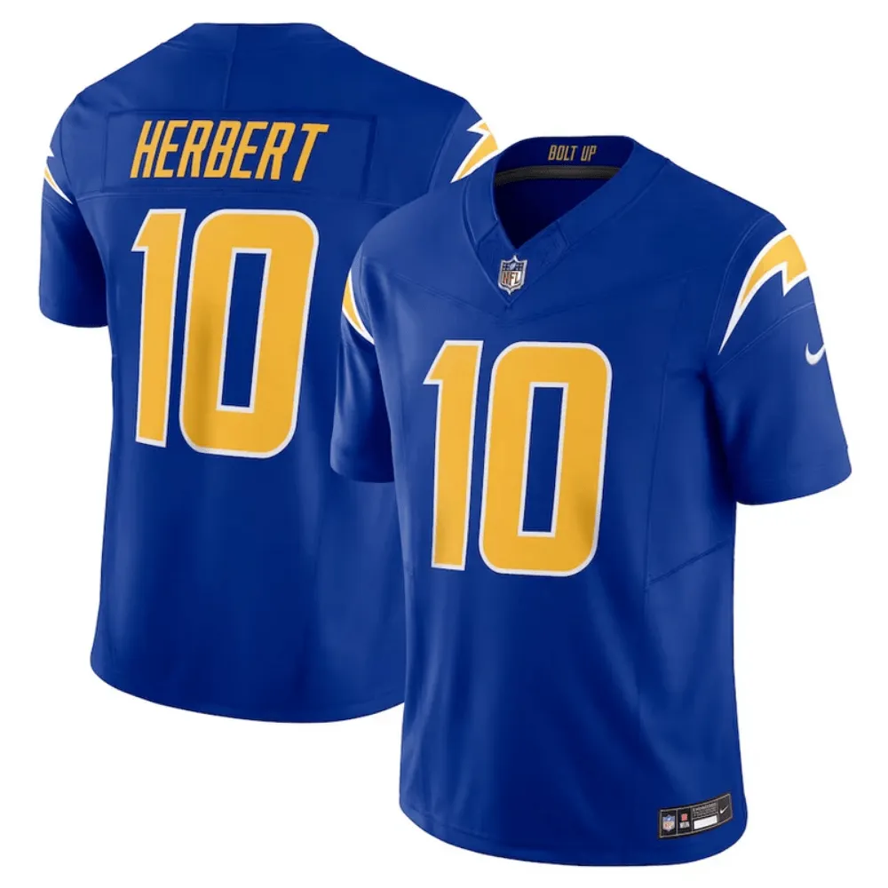 Camisa FUSE Limited Los Angeles Charges Azul - Justin Herbert #10