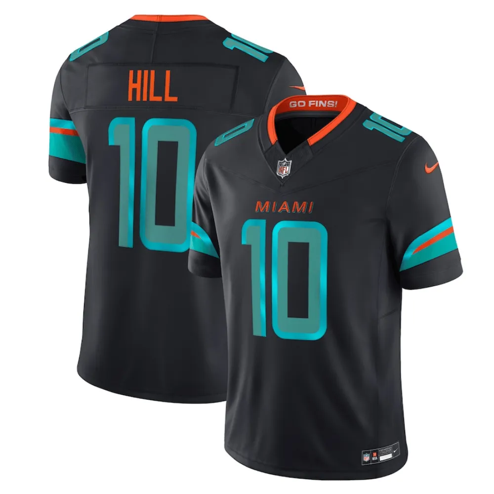 Camisa FUSE Limited Miami Dolphins Rivalries Preta - Tyreek Hill #10
