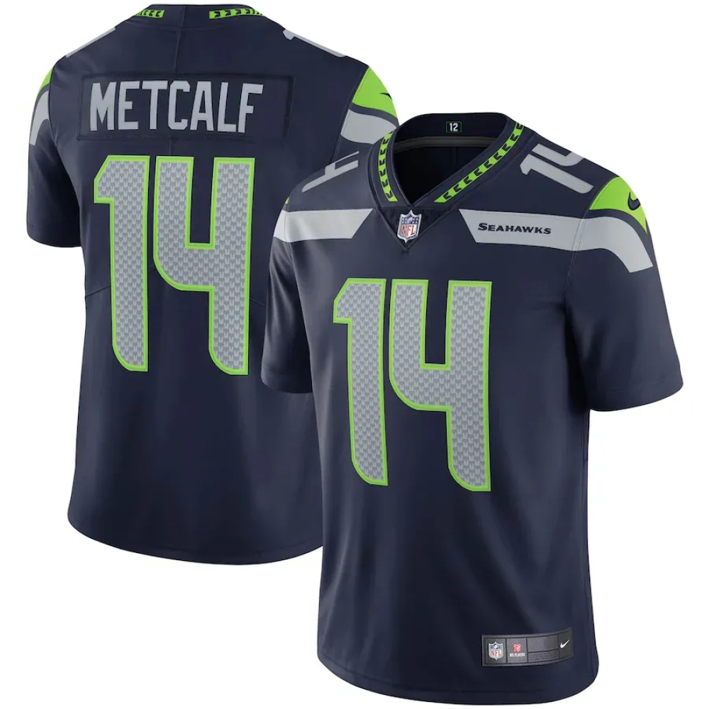 Camisa FUSE Limited Seattle Seahawks Azul Marinho - DK Metcalf #14