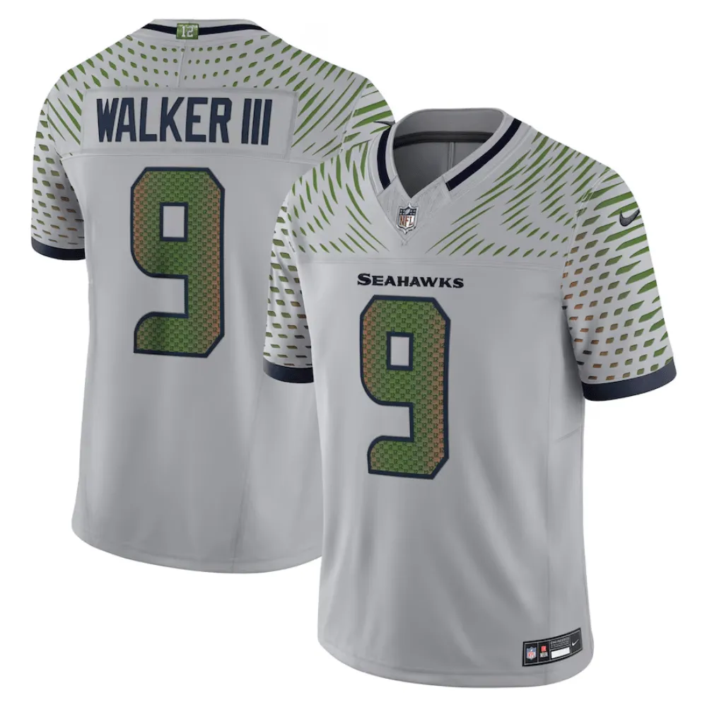 Camisa FUSE Limited Seattle Seahawks Rivalries Cinza - Kenneth Walker III #9