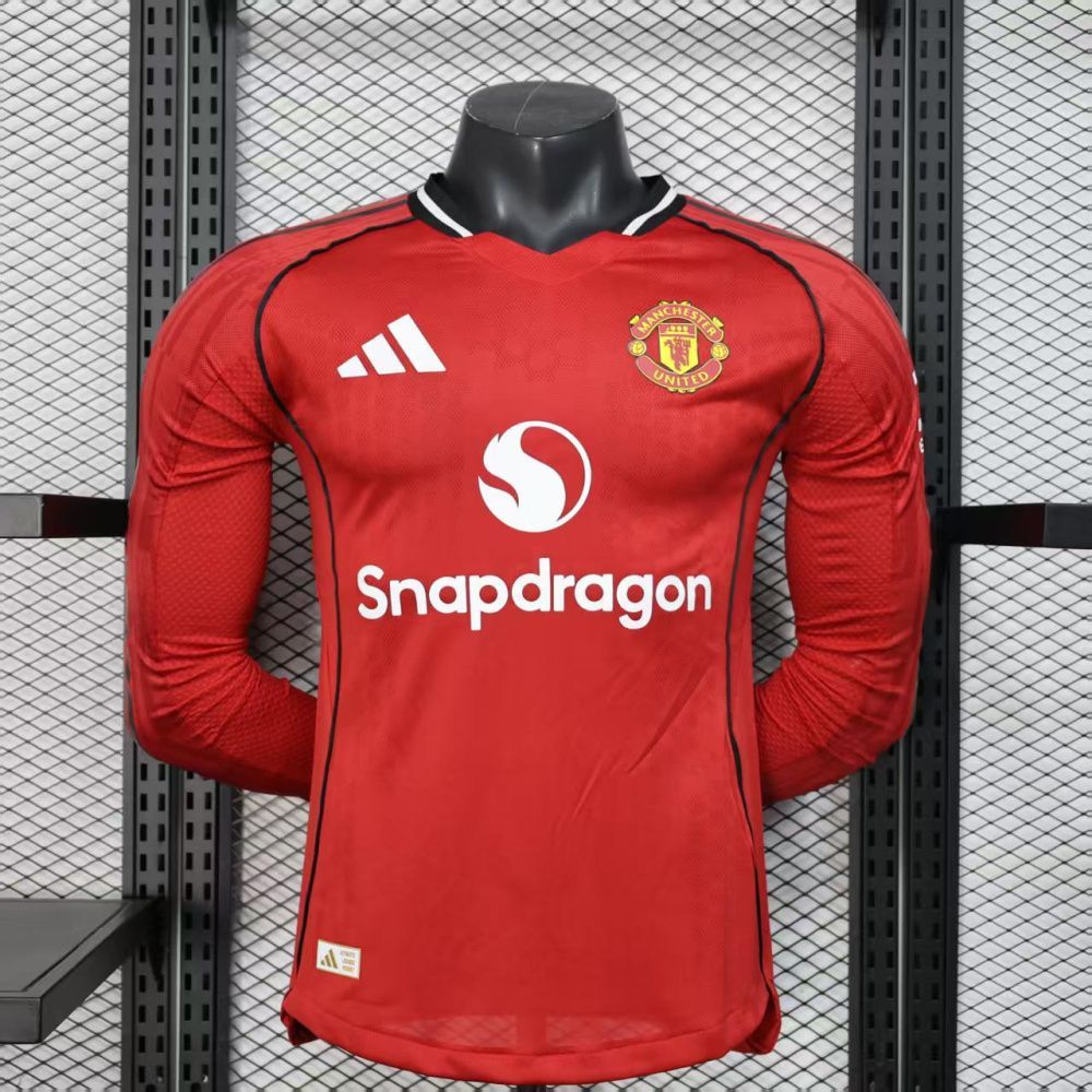 Camisa Jogador Manga Longa Manchester United I - Adidas 25/26