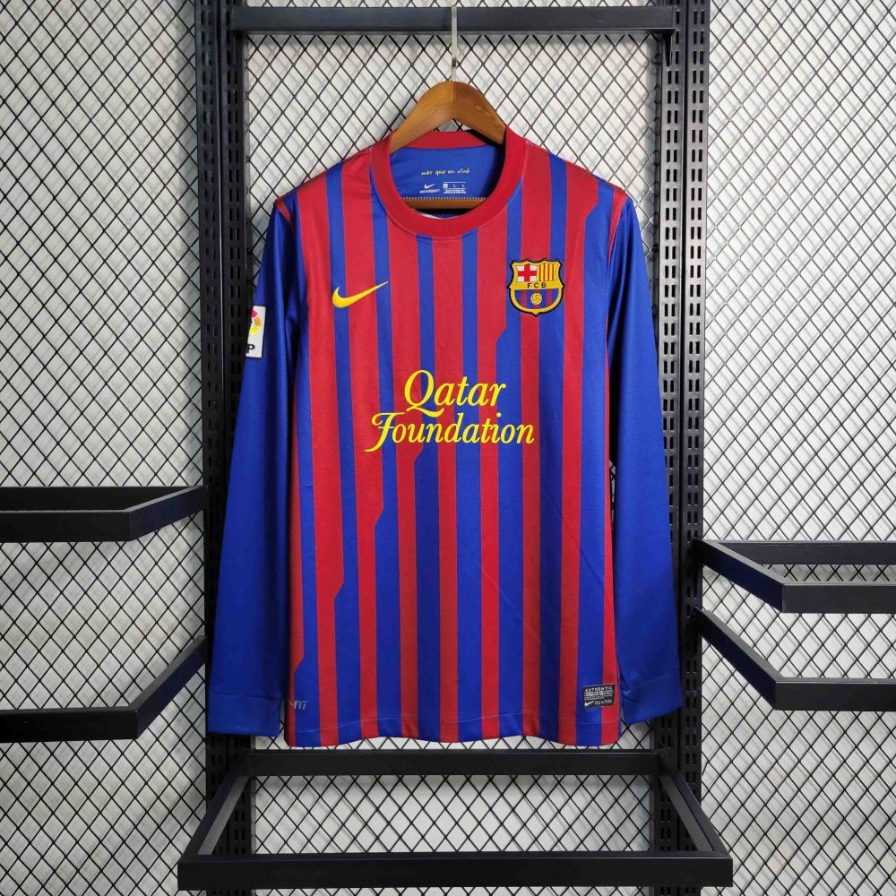 Camisa Retrô Manga Longa Barcelona I - Nike 11/12