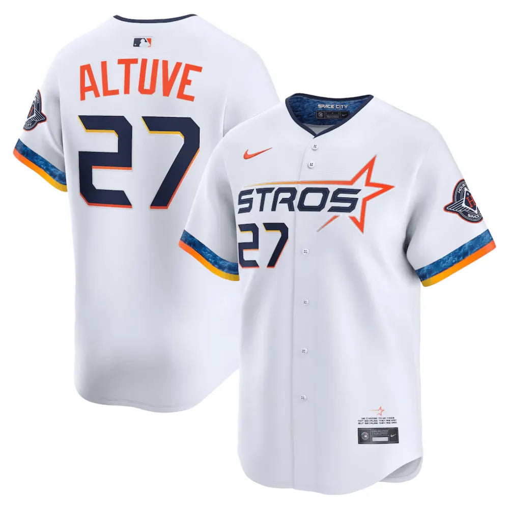 Camisa MLB Torcedor Houston Astros Branca - Jose Altuve #27