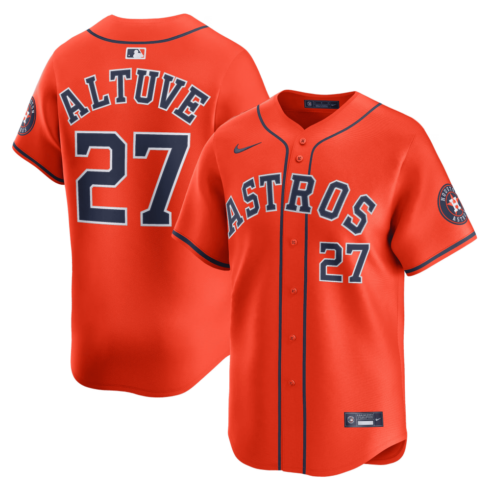 Camisa MLB Torcedor Houston Astros Laranja - Jose Altuve #27