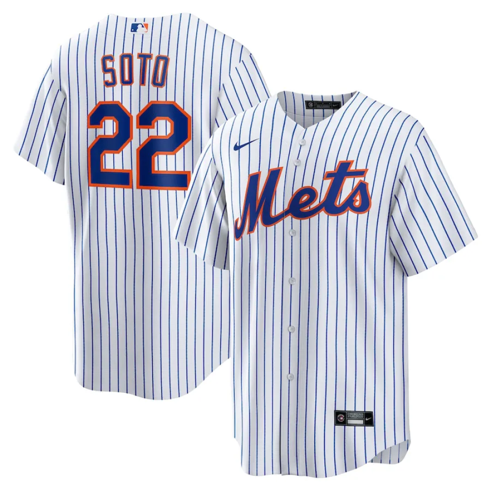 Camisa MLB Torcedor New York Mets Branca - Juan Soto #22