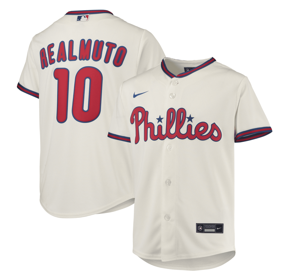 Camisa MLB Torcedor Philadelphia Phillies Bege - Bryce Harper #3