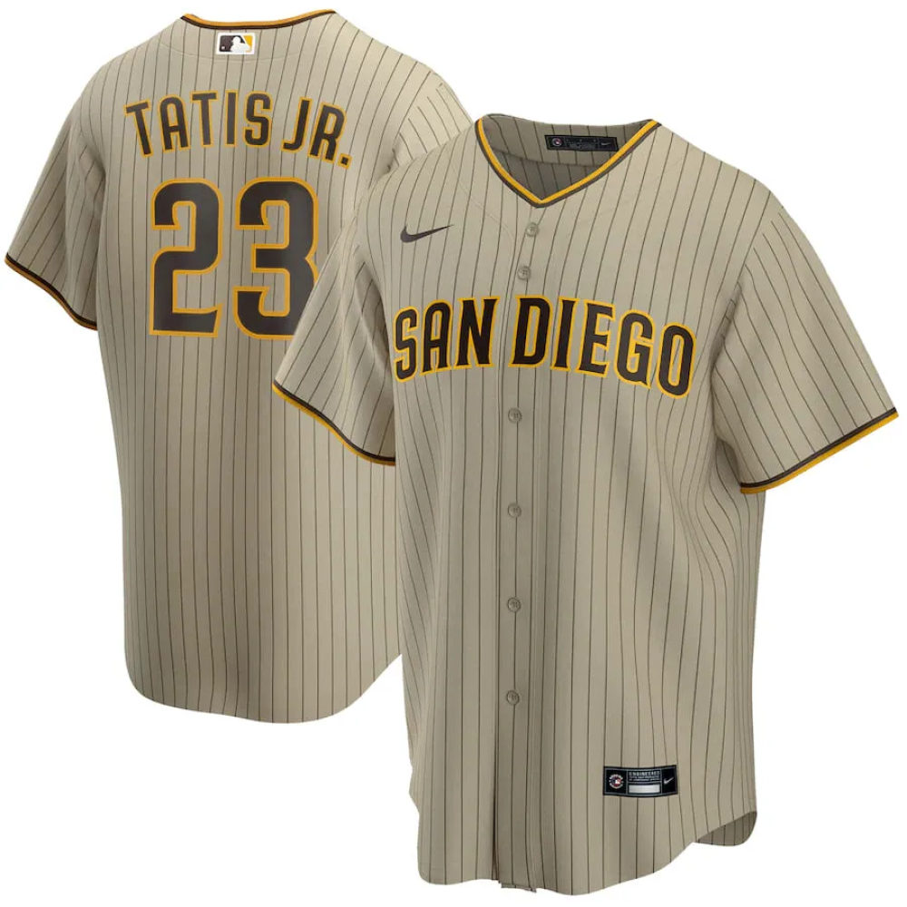 Camisa MLB Torcedor San Diego Padres Marrom - Tatis Jr #23