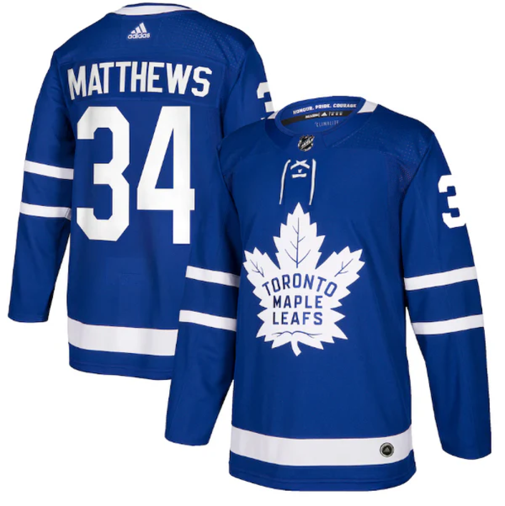 Camisa NHL Torcedor Toronto Maple Leafs Azul - Auston Matthews #34