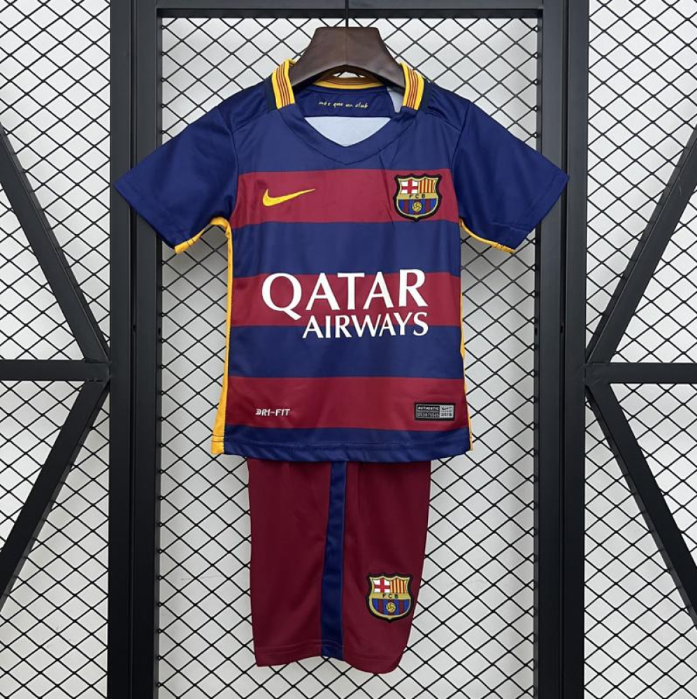 Kit Infantil Retrô Barcelona I - Nike 15/16