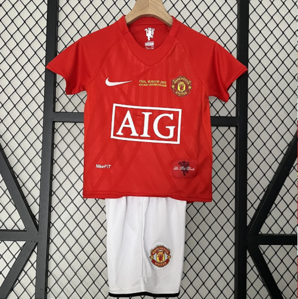 Kit Infantil Retrô Manchester United I - Nike 07/08