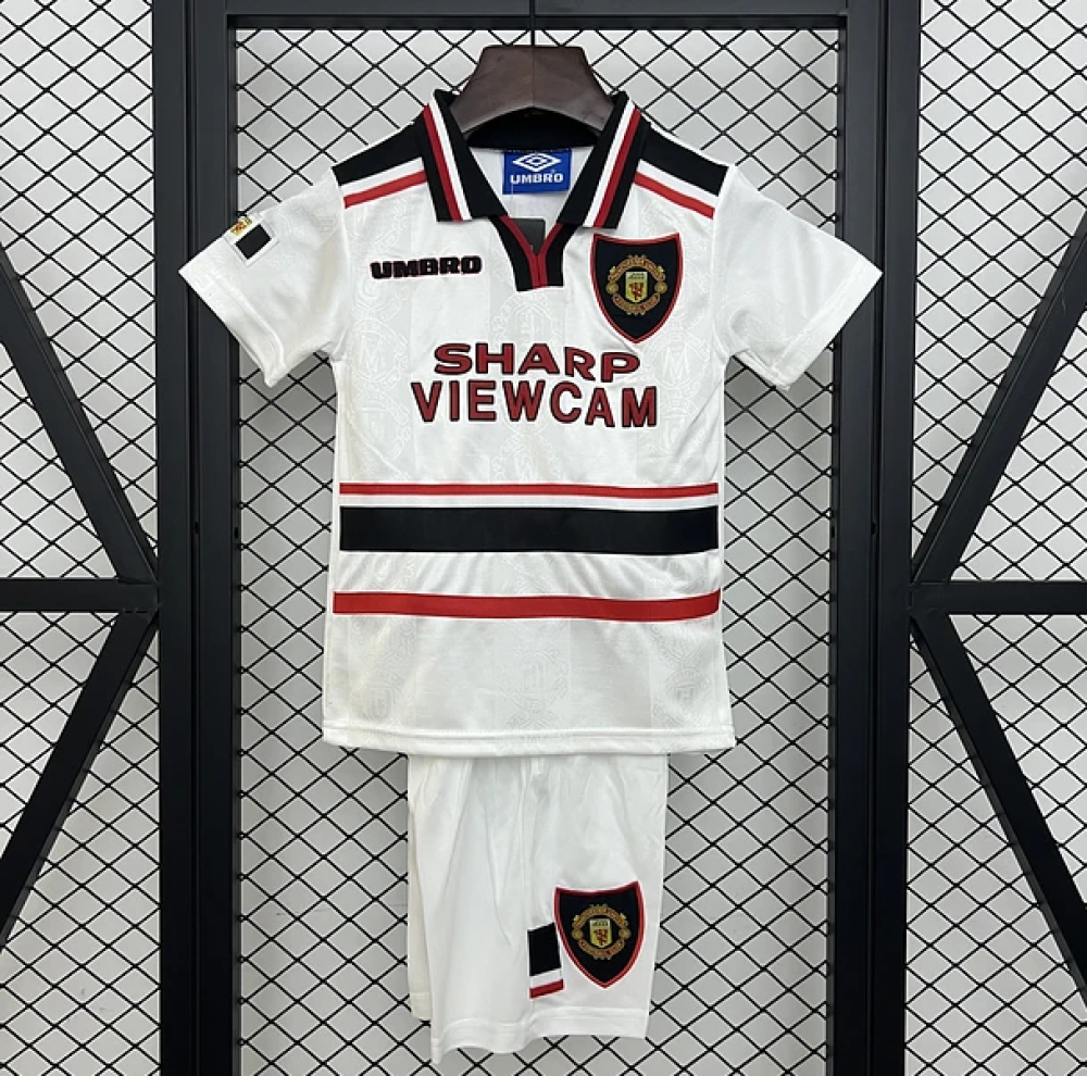 Kit Infantil Retrô Manchester United II - Umbro 98/99