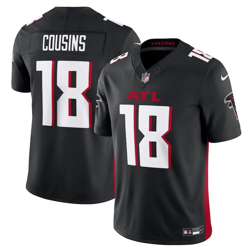 Camisa FUSE Limited Atlanta Falcons Preta Alternativa - Kirk Cousins #18
