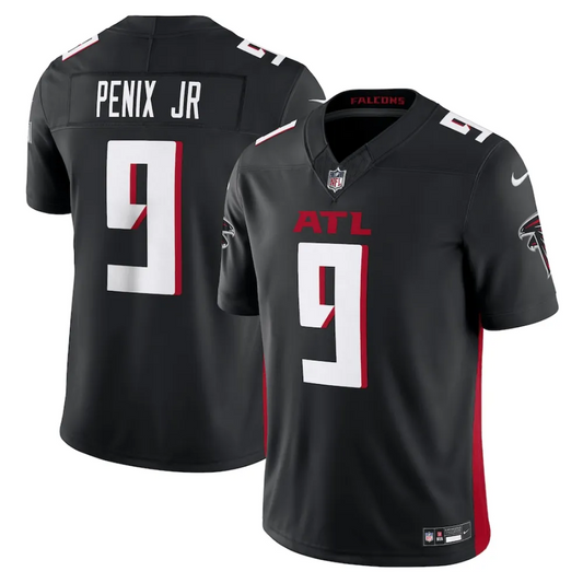 Camisa FUSE Limited Atlanta Falcons Preta Alternativa - Michael Penix Jr #9