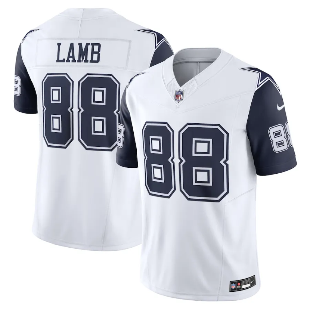 Camisa FUSE Limited Dallas Cowboys Branca Alternativa - CeeDee Lamb #88