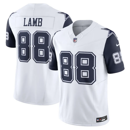 Camisa FUSE Limited Dallas Cowboys Branca Alternativa - CeeDee Lamb #88