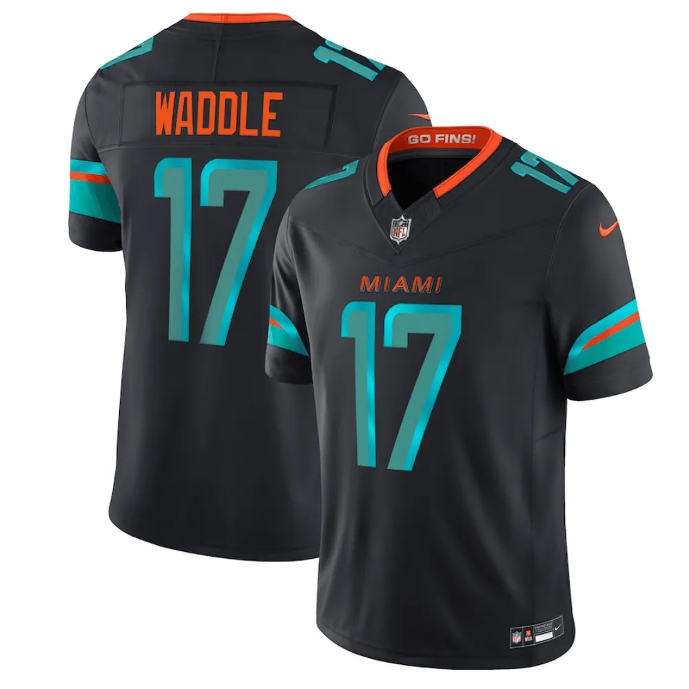 Camisa FUSE Limited Miami Dolphins Rivalries Preta - Jaylen Waddle #17