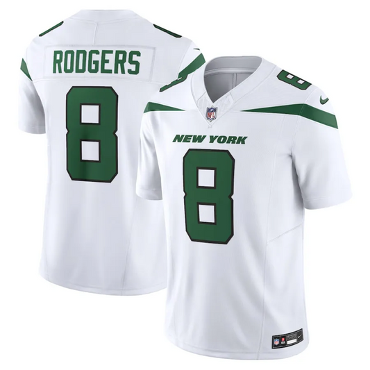 Camisa FUSE Limited New York Jets Branca - Aaron Rodgers #8