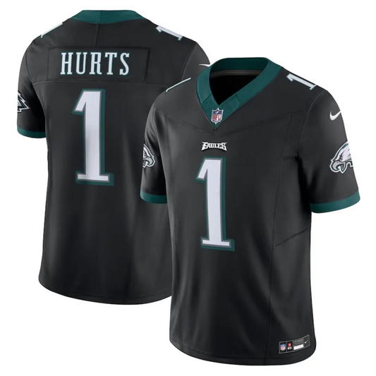 Camisa FUSE Limited Philadelphia Eagles Preta - Jalen Hurts #1