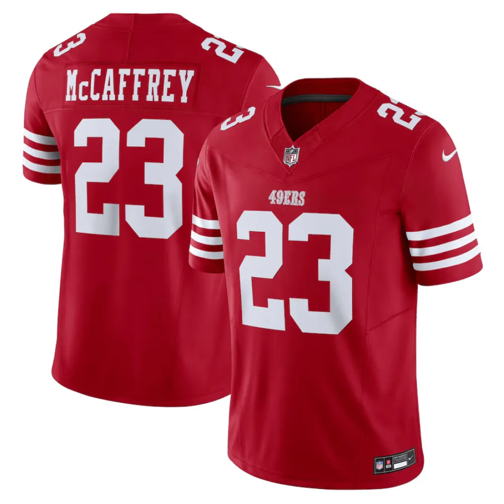 Camisa FUSE Limited San Francisco 49ers Vermelha - Christian McCaffrey #23