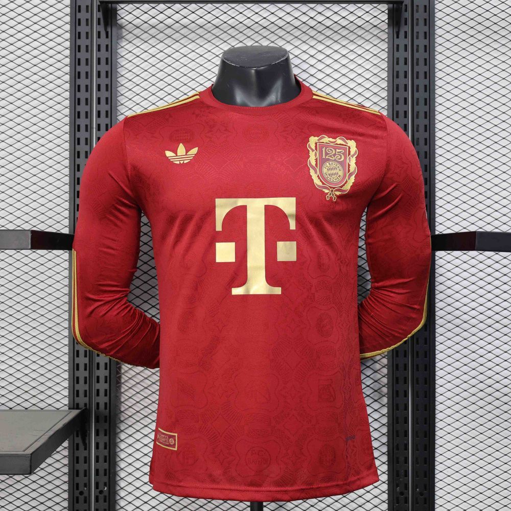 Camisa Jogador Manga Longa Bayern de Munique 125 Anos - Adidas 25/26