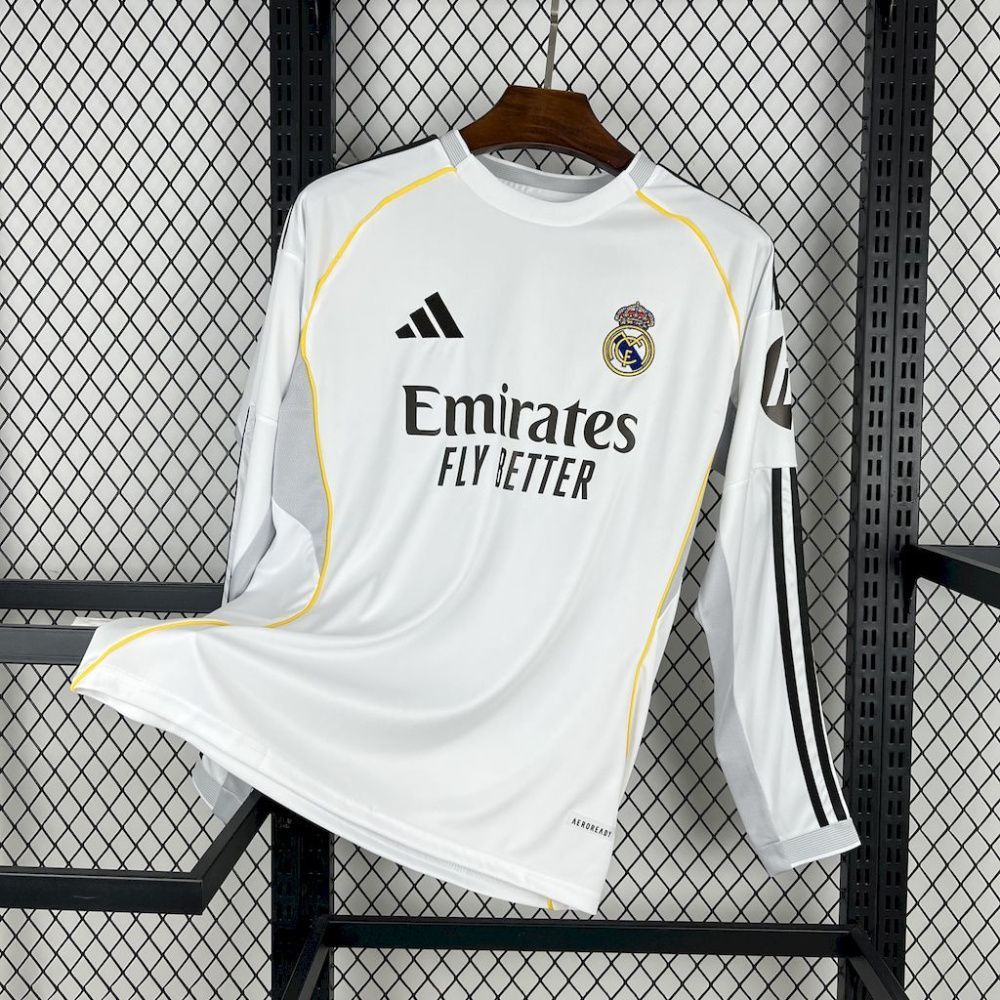 Camisa Manga Longa Real Madrid I - Adidas 25/26