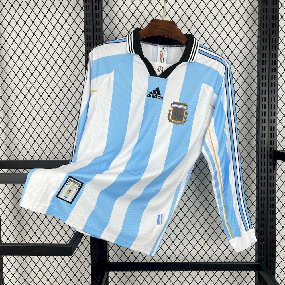Camisa Retrô Manga Longa Argentina I - Adidas 1998