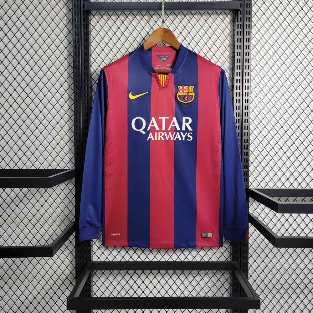 Camisa Retrô Manga Longa Barcelona I - Nike 14/15
