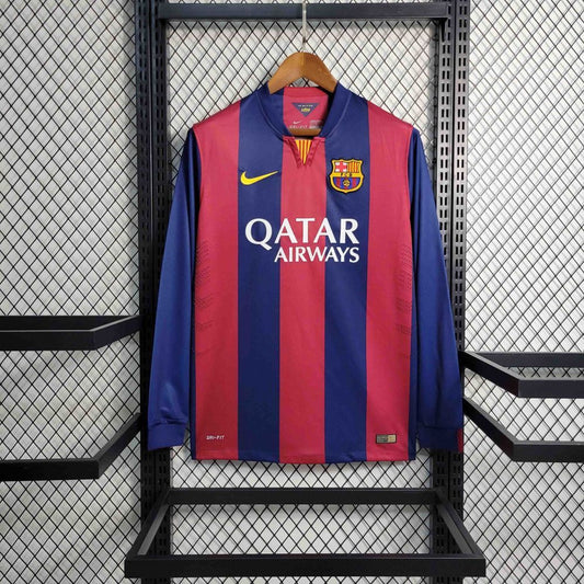 Camisa Retrô Manga Longa Barcelona I - Nike 14/15