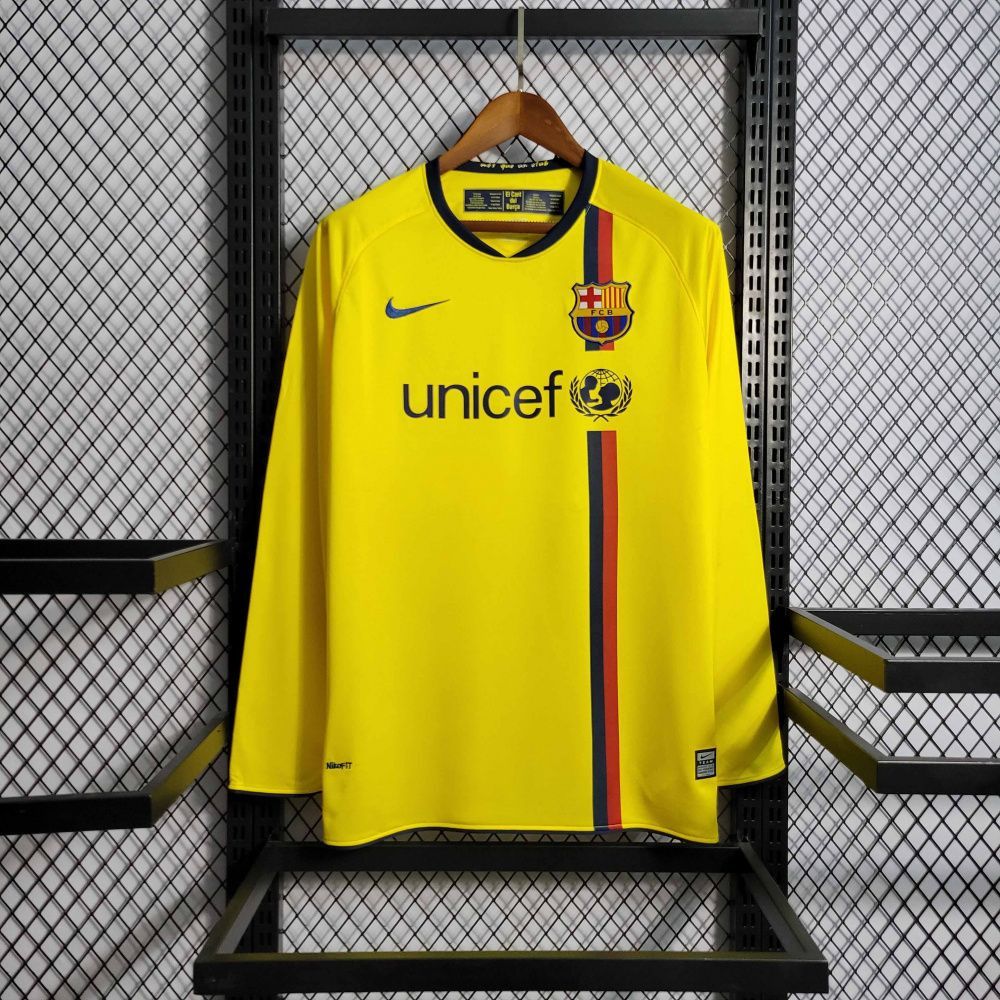 Camisa Retrô Manga Longa Barcelona II - Nike 08/09