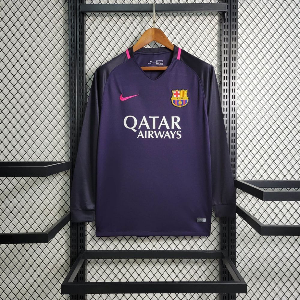 Camisa Retrô Manga Longa Barcelona II - Nike 16/17
