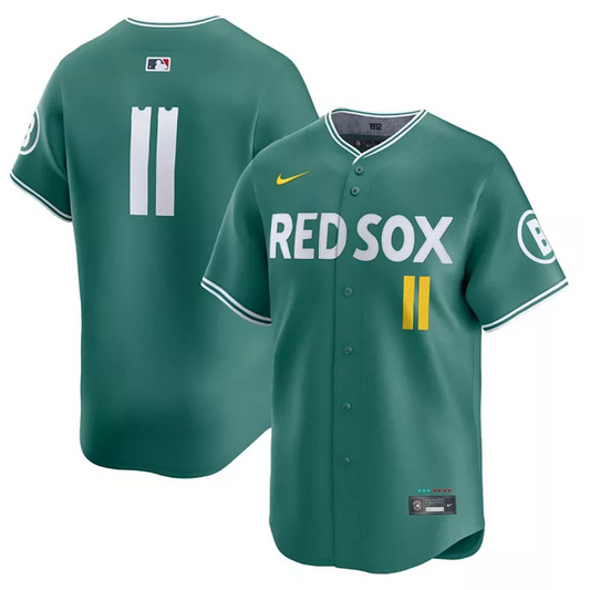 Camisa MLB Torcedor Boston Red Sox Verde - Rafael Devers #11