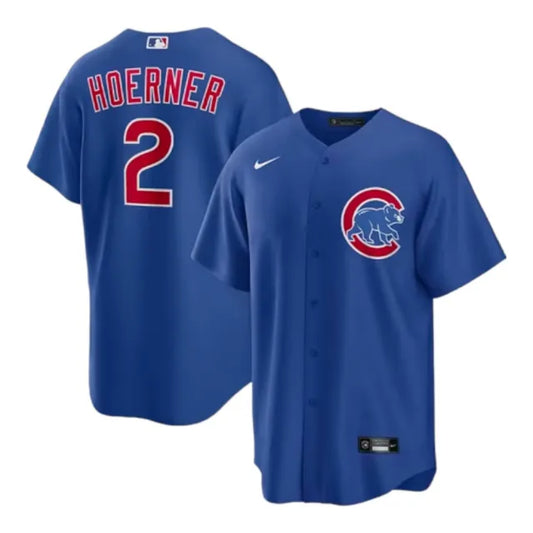 Camisa MLB Torcedor Chicago Cubs Azul - Nico Hoerner #2