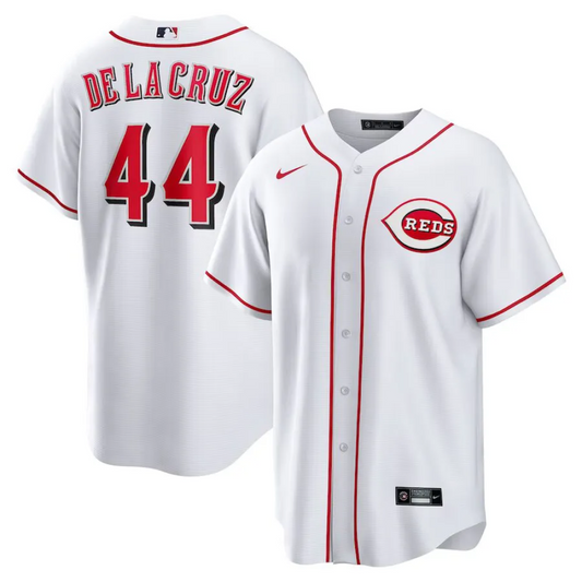 Camisa MLB Torcedor Cincinnati Reds Branca - De La Cruz #44