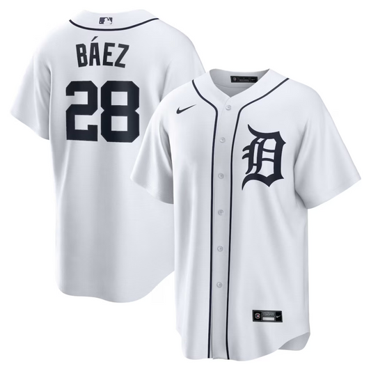 Camisa MLB  Torcedor Detroit Tigers Branca - Javier Baez #28
