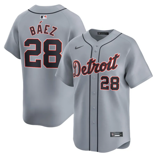 Camisa MLB Torcedor Detroit Tigers Cinza - Javier Baez #28