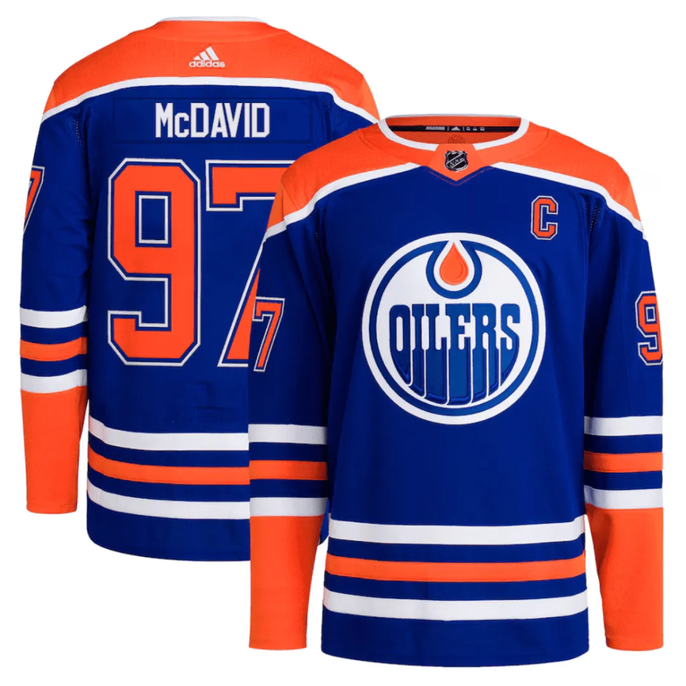Camisa NHL Torcedor Edmonton Oilers Azul - Connor McDavid #97