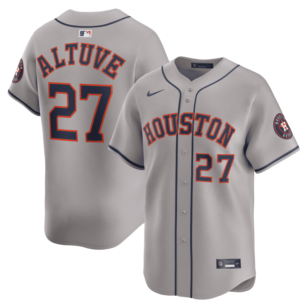 Camisa MLB Torcedor Houston Astros Cinza - Jose Altuve #27
