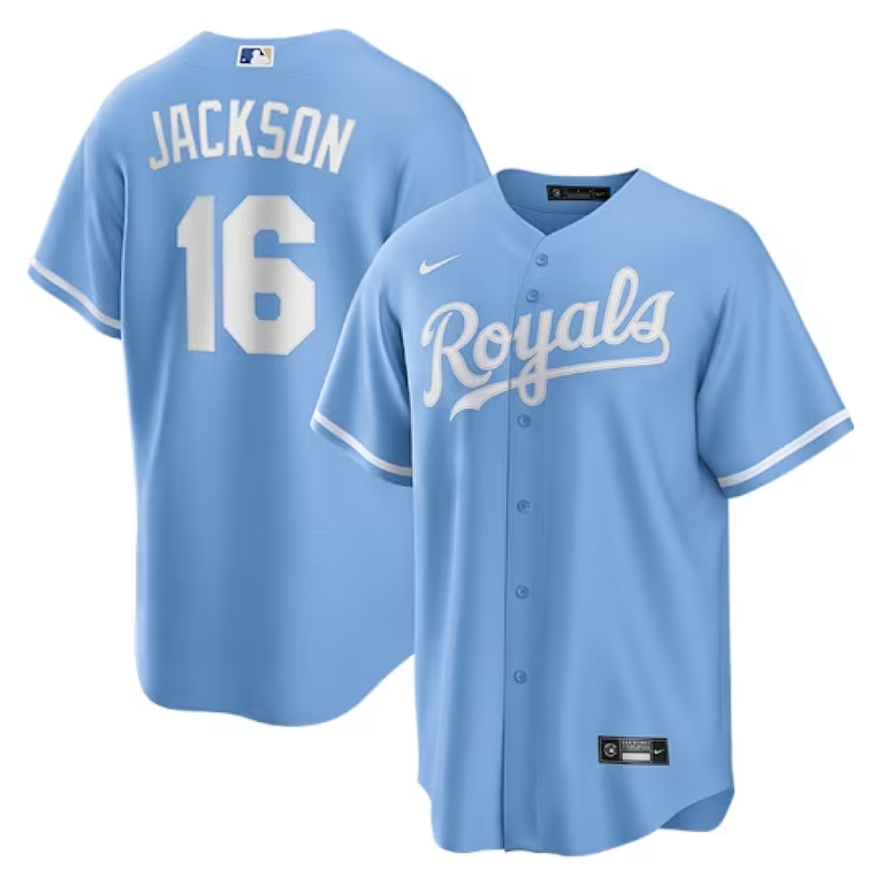 Camisa Torcedor Kansas City Royals Azul Claro - Bo Jackson #16