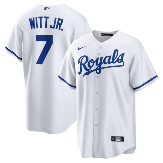 Camisa MLB Torcedor Kansas City Royals Branca - Witt Jr #7
