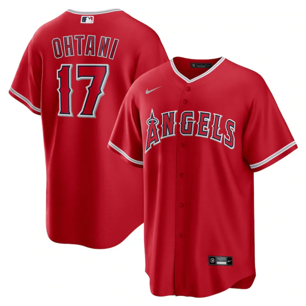 Camisa MLB Torcedor Los Angeles Angels Vermelha - Shohei Ohtani #17