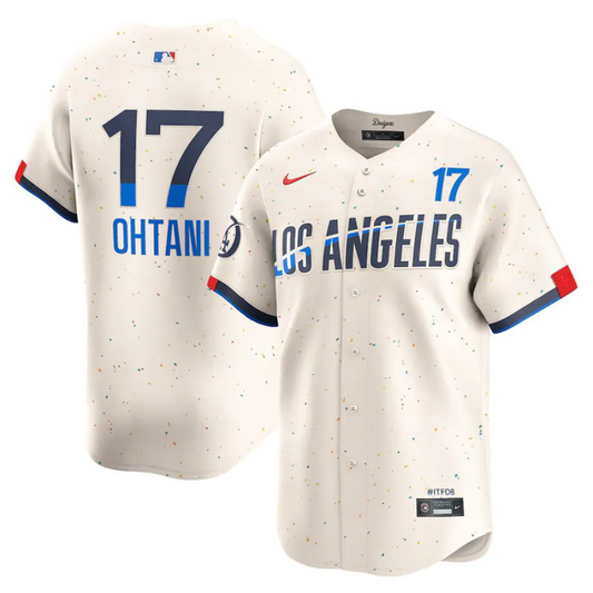Camisa MLB Torcedor Los Angeles Dodgers Bege - Shohei Ohtani #17