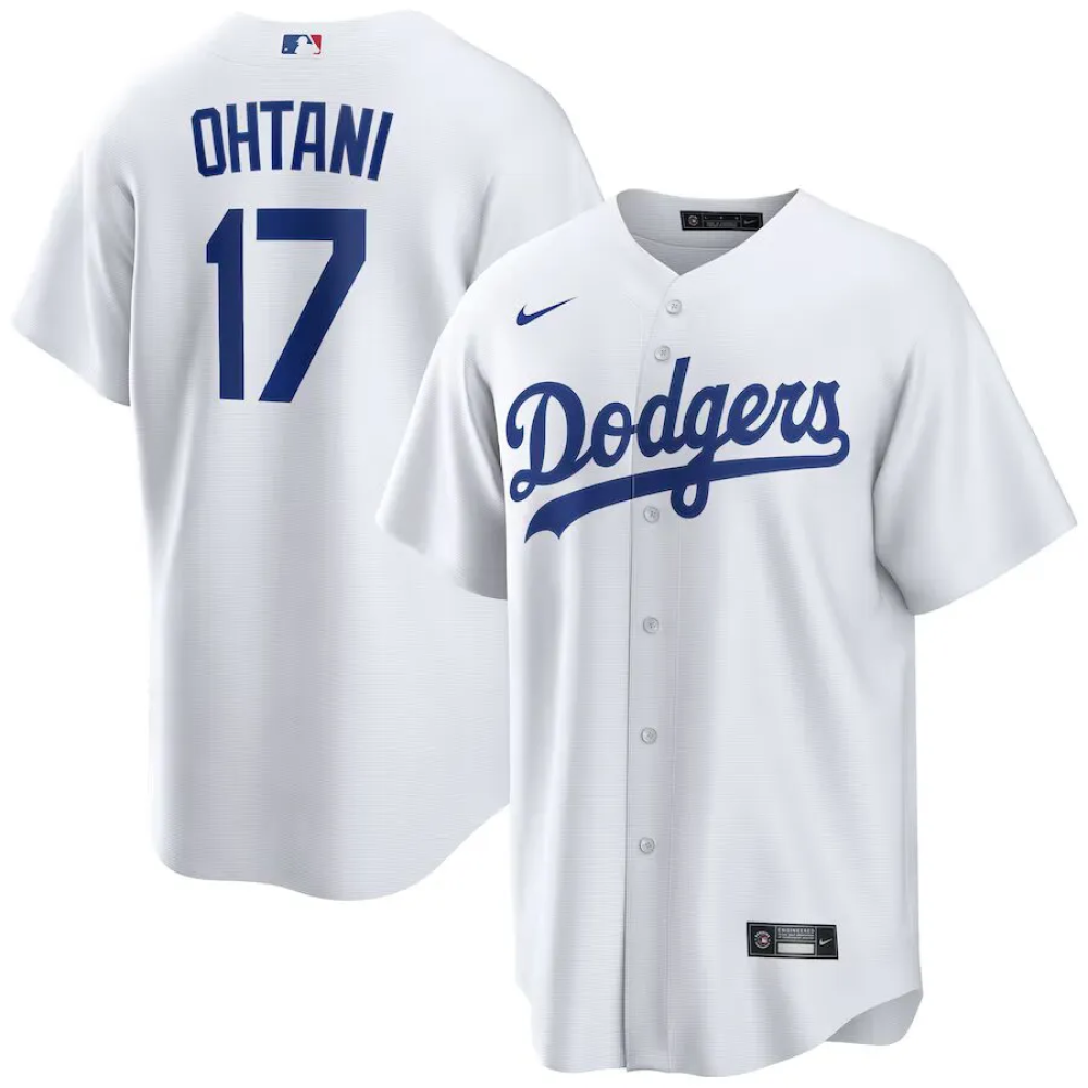Camisa MLB Torcedor Los Angeles Dodgers Branca - Shohei Ohtani #17