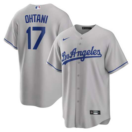 Camisa MLB  Torcedor Los Angeles Dodgers Cinza - Shohei Ohtani #17