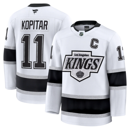 Camisa NHL Torcedor Los Angeles Kings Branca - Anze Kopitar #11