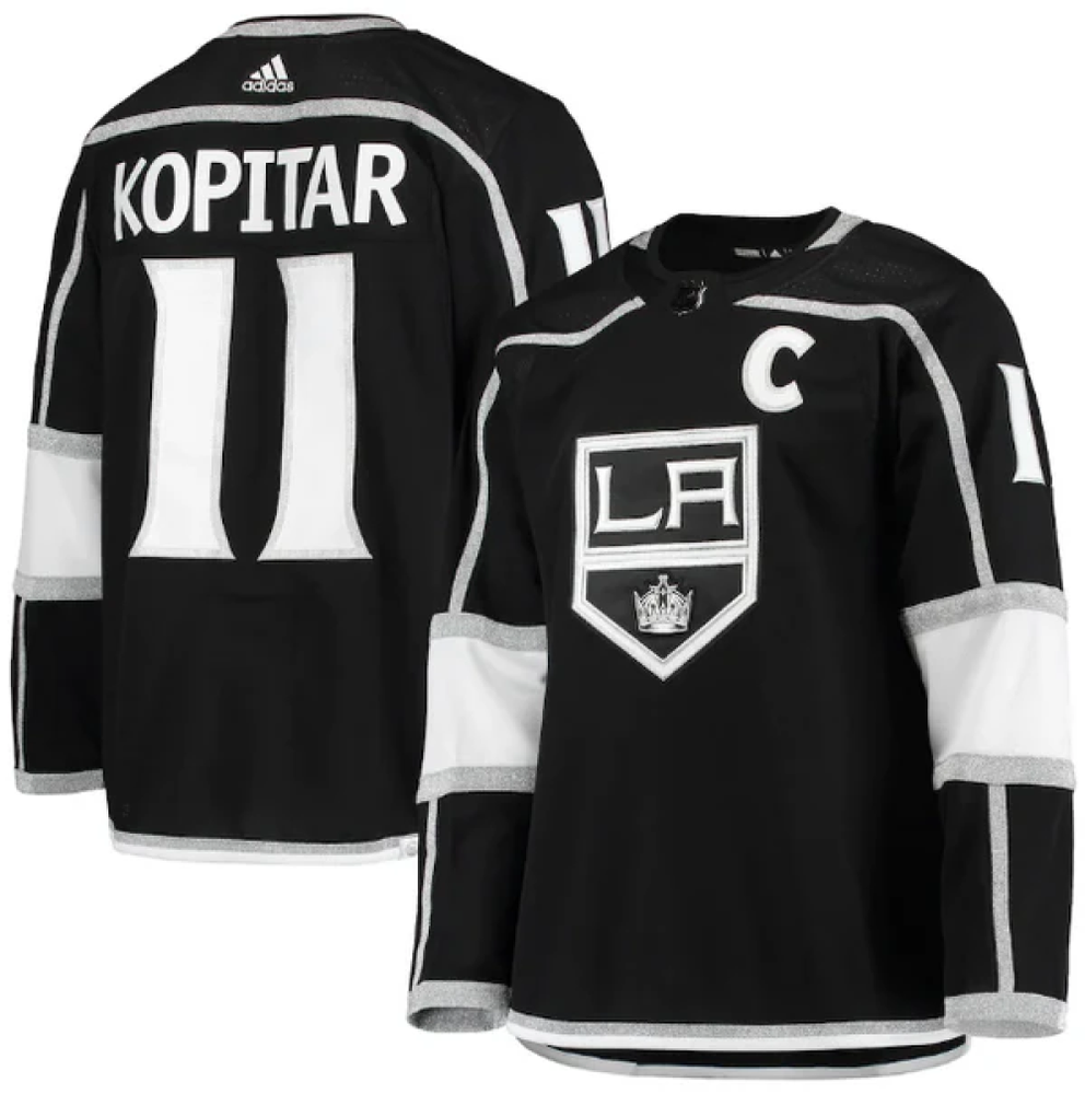 Camisa NHL Torcedor Los Angeles Kings Preta - Anze Kopitar #11