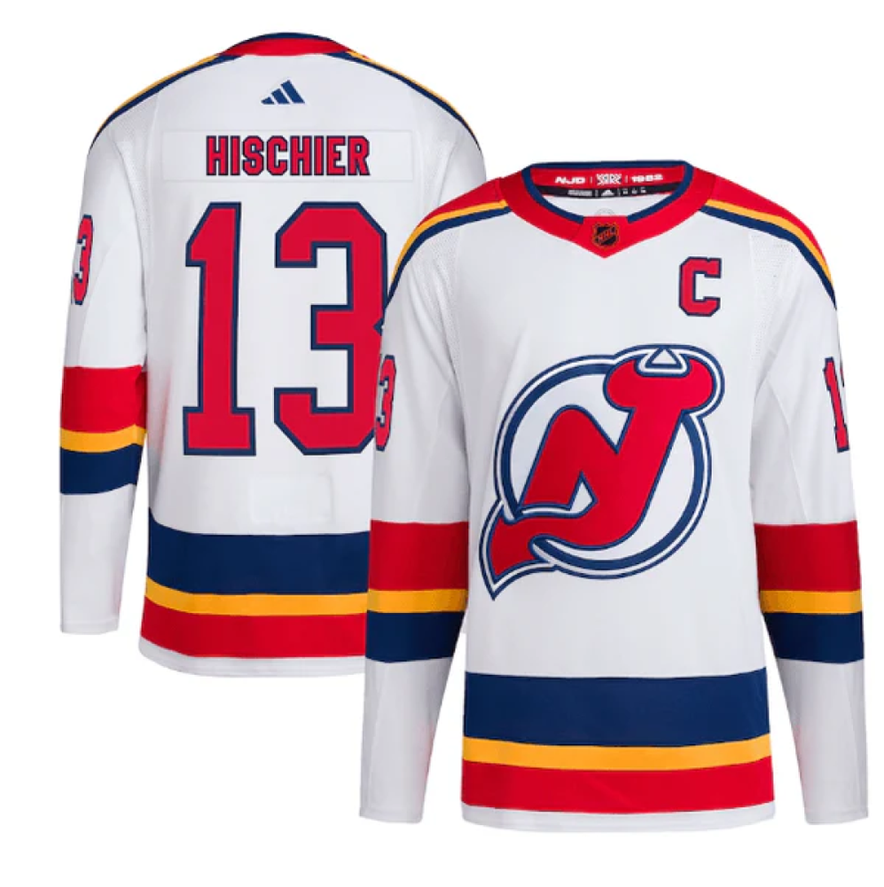 Camisa NHL Torcedor New Jersey Devils Branca - Nico Hischier #13