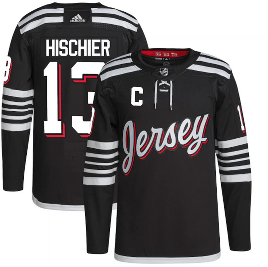 Camisa NHL Torcedor New Jersey Devils Preta - Nico Hischier #13