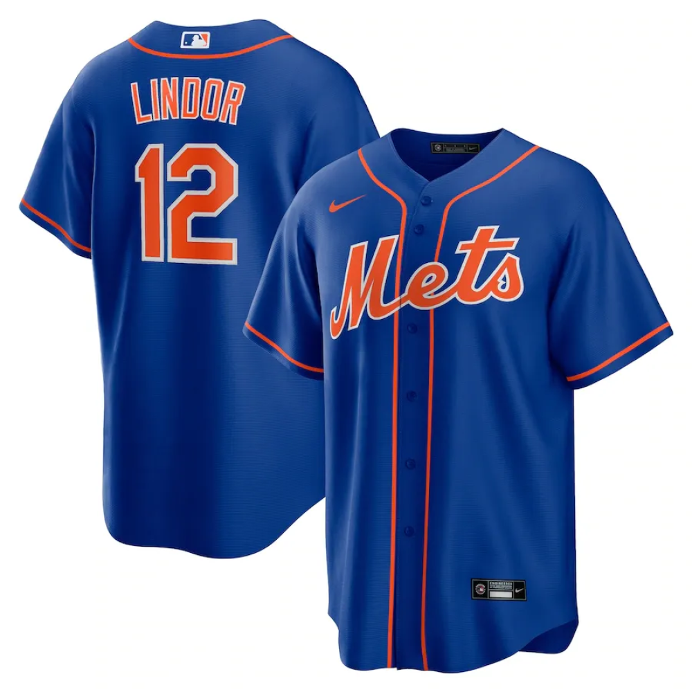 Camisa MLB Torcedor New York Mets Azul - Francisco Lindor #12