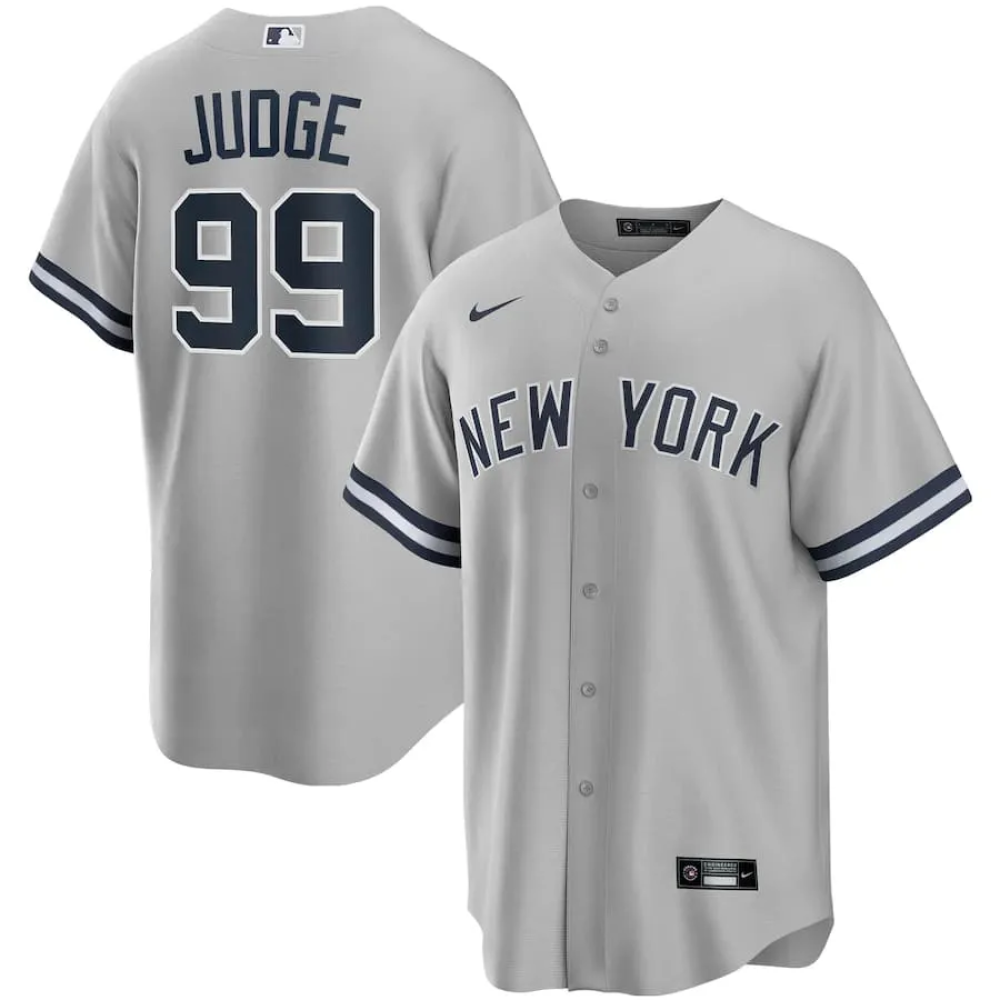 Camisa MLB Torcedor New York Yankees Cinza Alternativo - Aaron Judge #99