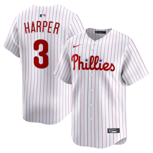 Camisa Torcedor Philadelphia Phillies Branca - Bryce Harper #3